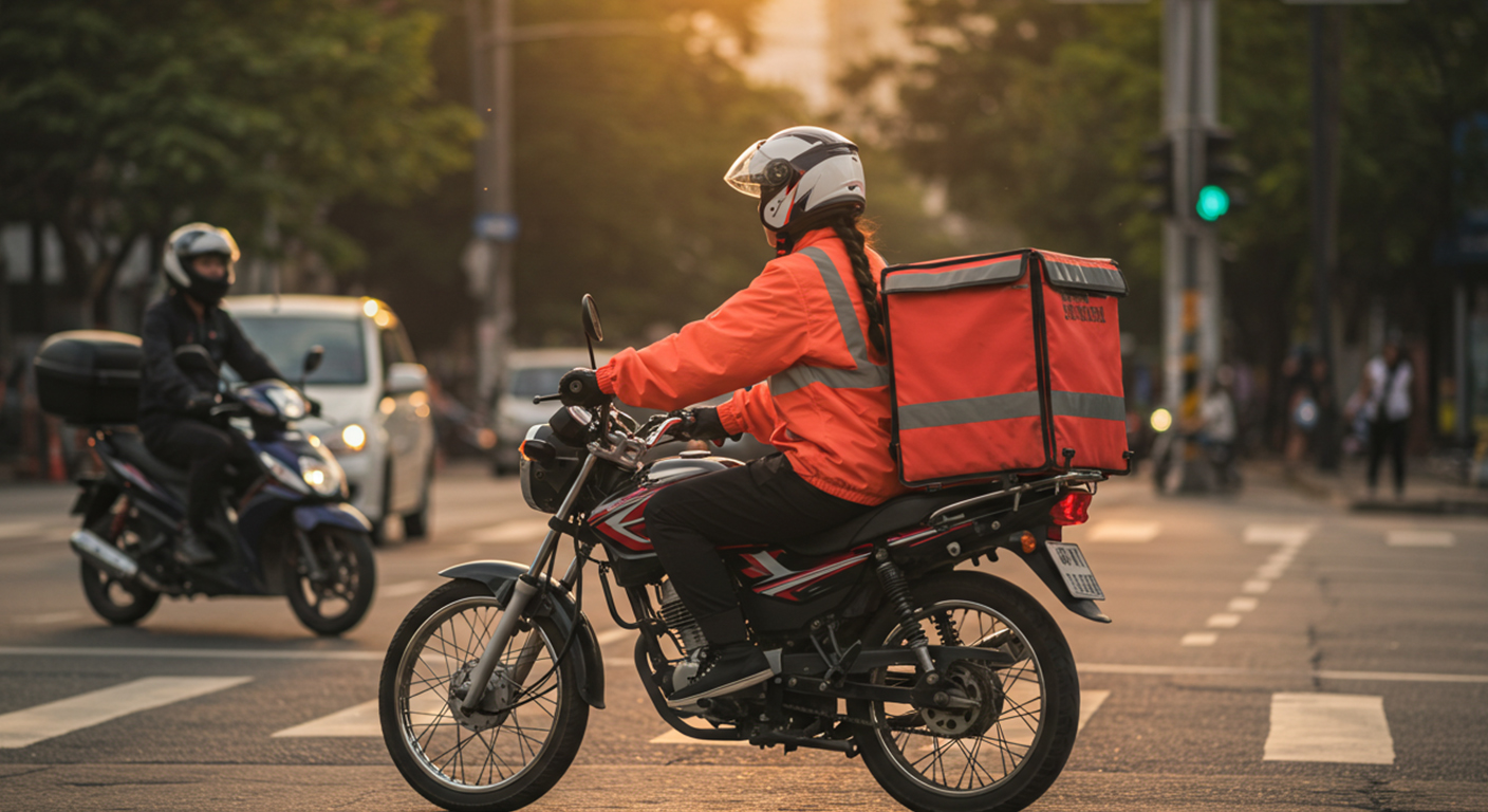 Gülümseyen Speed Runner kuryesi