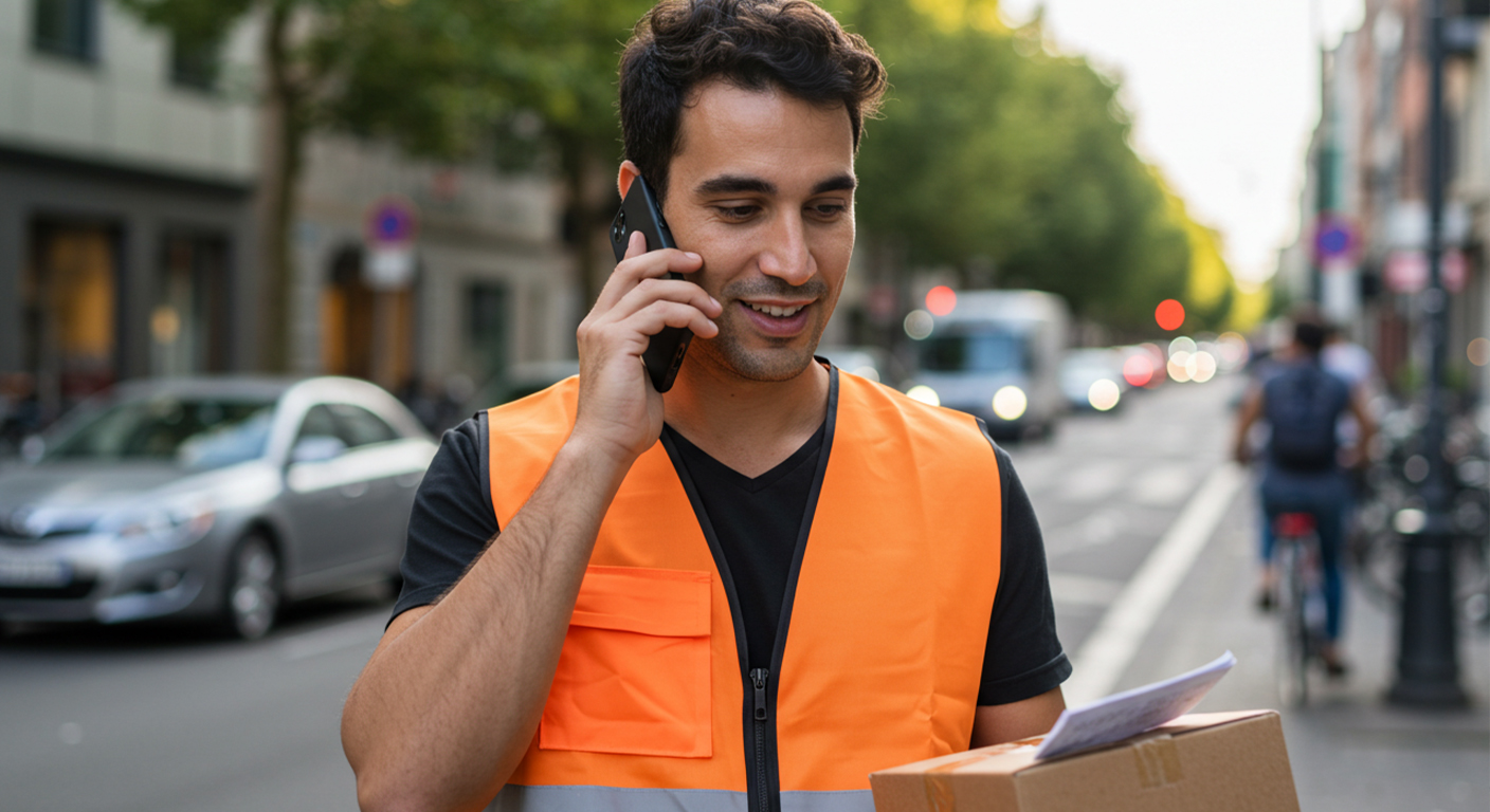 Motoruyla poz veren Speed Runner kuryesi